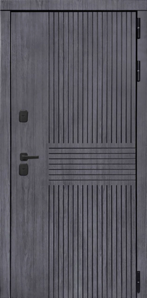 Входная дверь ДвериПРО Берген ФЛ-185 (10мм, ПВХ ясень белый) DPRO200339 внешняя сторона