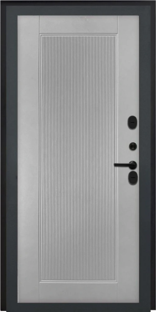Входная дверь ДвериПРО L-Термо серебро ПВХ 10мм Астрод Velutto Grigio DPRO200388 внутренняя сторона