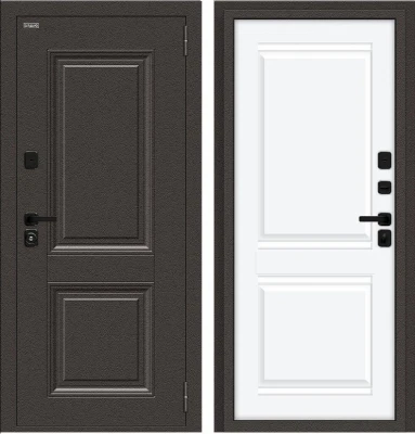 Дверь Браво Thermo Некст МФ/SBlack Старк шоколад/White Silk