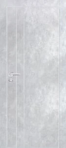Межкомнатная дверь PX-14  AL кромка с 4-х ст. Серый бетон