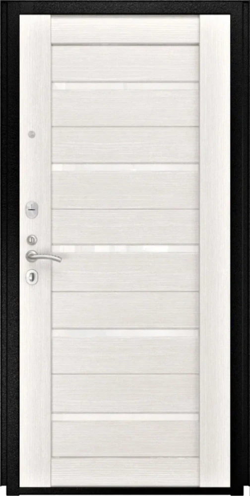 Входная дверь ДвериПРО Берген СБ-1 (лак. белое, 16мм, Беленый дуб) DPRO228110 внутренняя сторона