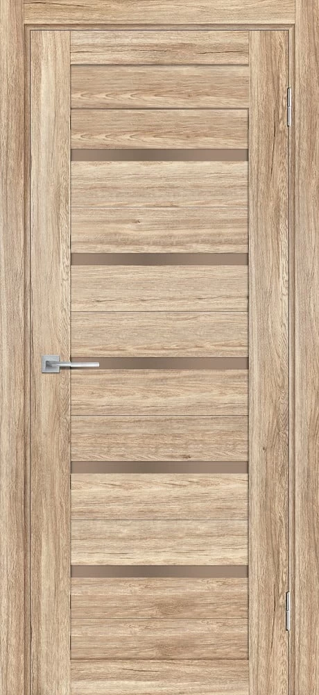 Фото Межкомнатная дверь X-22 Сан-Ремо Натуральный стекло Бронза