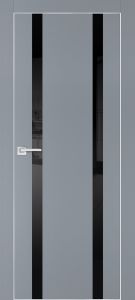 Межкомнатная дверь PX-9  AL кромка с 4-х ст. Серый матовый