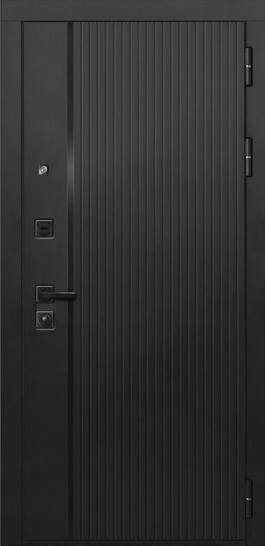 Входная дверь ДвериПРО L-45 ФЛ-659 (12мм, nussbaum+черная патина винорит) DPRO195553 внешняя сторона