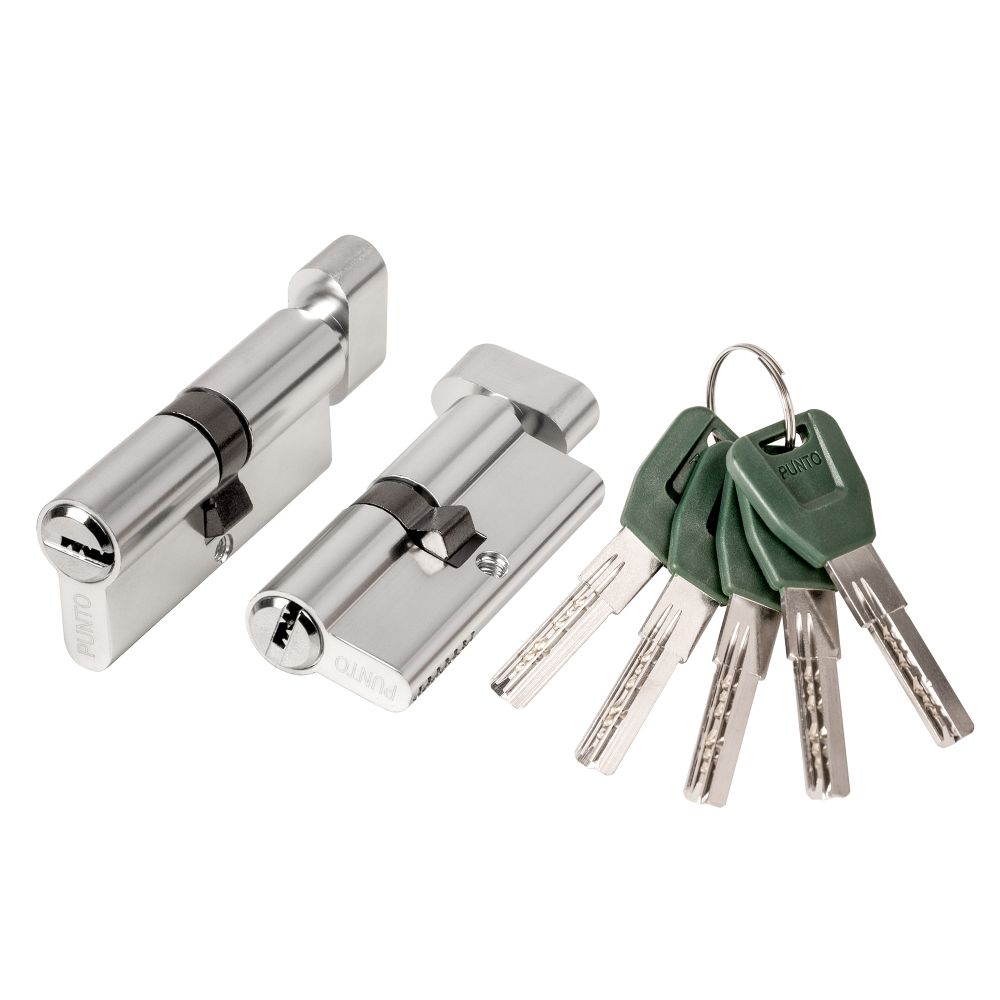 Фото Цилиндровый механизм (A202/100) A2002Knob100(40+10+50) с вертушкой SN никель