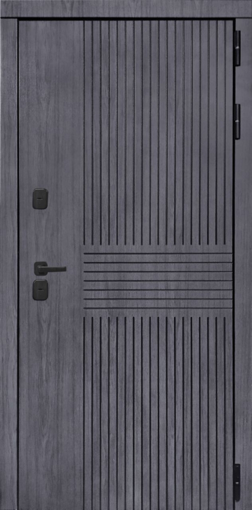 Входная дверь ДвериПРО Берген ФЛ-256 (10мм, бетон пепельный) DPRO196482 внешняя сторона