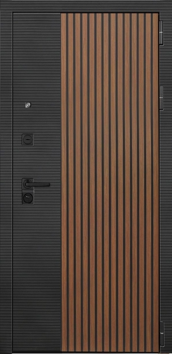 Входная дверь Модель L - 48 ФЛ-700 (10мм, ясень грей) внешняя сторона